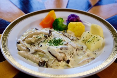 きのこのミルキーハンバーグ