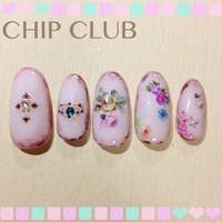 アンティーク調フラワーネイル