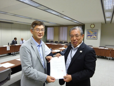西日本豪雨被害支援金に対する謝意状