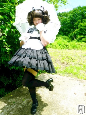 黒猫耳黒メイド コスプレ Ⅱ。1