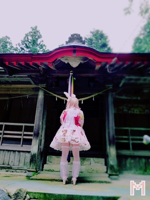 うさみみ和風メイド コスプレ。1