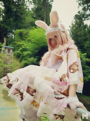 うさみみ和風メイド コスプレ。2