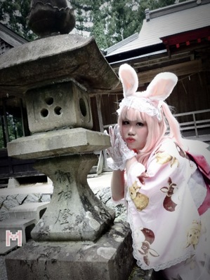 うさみみ和風メイド コスプレ。4