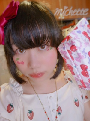 RomaticStrawberryﾛﾝｸﾞOP+いちご柄ｵｰﾊﾞｰﾆｰﾛﾘｨﾀ｡3