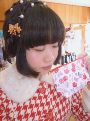 おでかけｼｮｺﾗちゃんｱｯﾌﾟﾘｹｺｰﾄ+Cherish my juicy cherryﾍｱﾋﾟﾝﾛﾘｨﾀ｡ 1