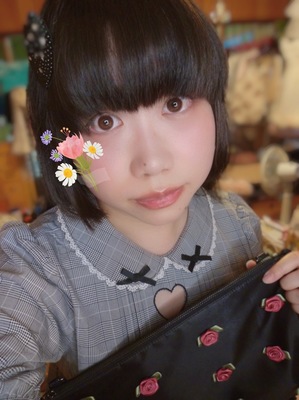 胸元ハートドールワンピースガーリースタイル。3