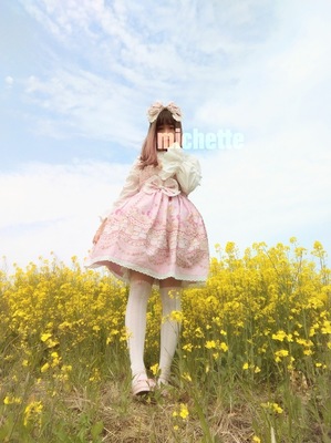 Icing Dancing Cake柄ｼｭｶﾞｰJSK+ﾌﾘﾙﾄﾞｰﾅｯﾂ衿ﾌﾞﾗｳｽﾛﾘｨﾀ｡1