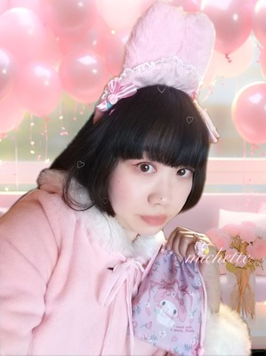 ふわふわうさちゃんお茶会ｺｰﾄ+ﾁｬｰﾑ付きﾘﾎﾞﾝﾊﾞﾚｯﾀﾛﾘｨﾀ｡6