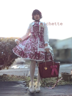 ハートミルキーコート+シュガーブーケ柄JSKⅠロリィタ。4