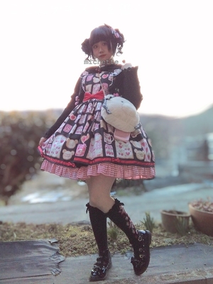 Sunny Day Brunch Bear JSK Set+ﾌﾙｰﾂﾊﾞｽｹｯﾄ･ﾎﾞﾚﾛﾛﾘｨﾀ｡1