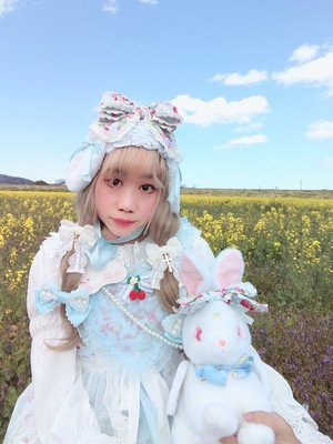 いちごとさくらんぼ柄ﾌﾘﾙJSK&ﾘﾎﾞﾝKC+Heart Fairyﾌﾘﾙｴﾌﾟﾛﾝﾛﾘｨﾀ｡5