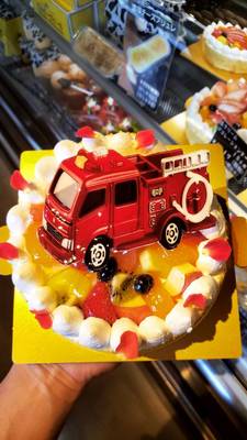 プリントケーキ  消防車