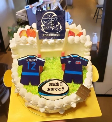 ラグビーのケーキ
