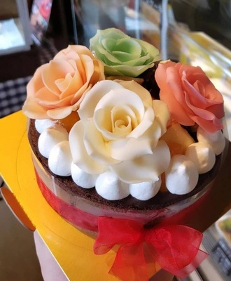 バラのケーキ